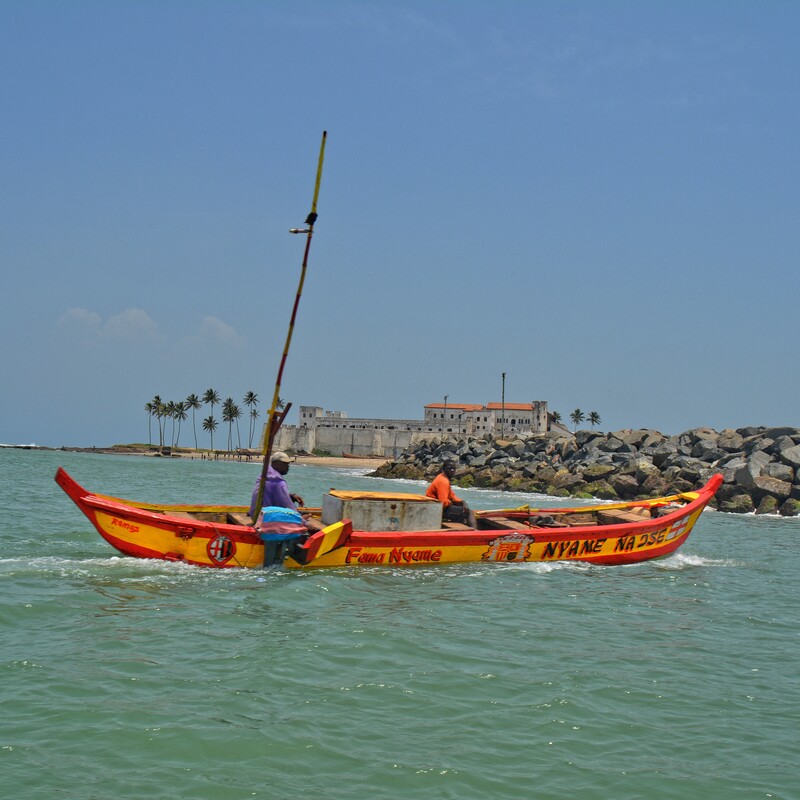 Fishing boat near Elmina Castle © Remo Kurka